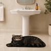 Slip Resistant Door Mat Cute Cat Bathroom Rug, Anti-Slip Absorbent Bath Washable Plush Tile And Wood Floor Kitty for Entrance Kitchen Home Decor