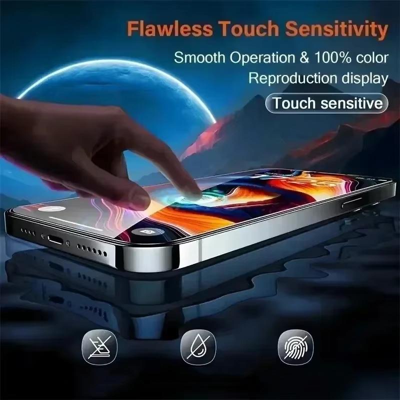 3 pacotes de protetores de tela de filme de hidrogel para iPhone 16 15 17 14 13 12 11 Pro Max Plus 13 12 Mini XR XS anti-arranhões e inquebráveis