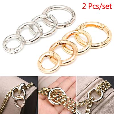 2 Stück Metallfeder O-Ring Schnallen Clips Karabiner Geldbörsen Handtaschen Taschenzubehör