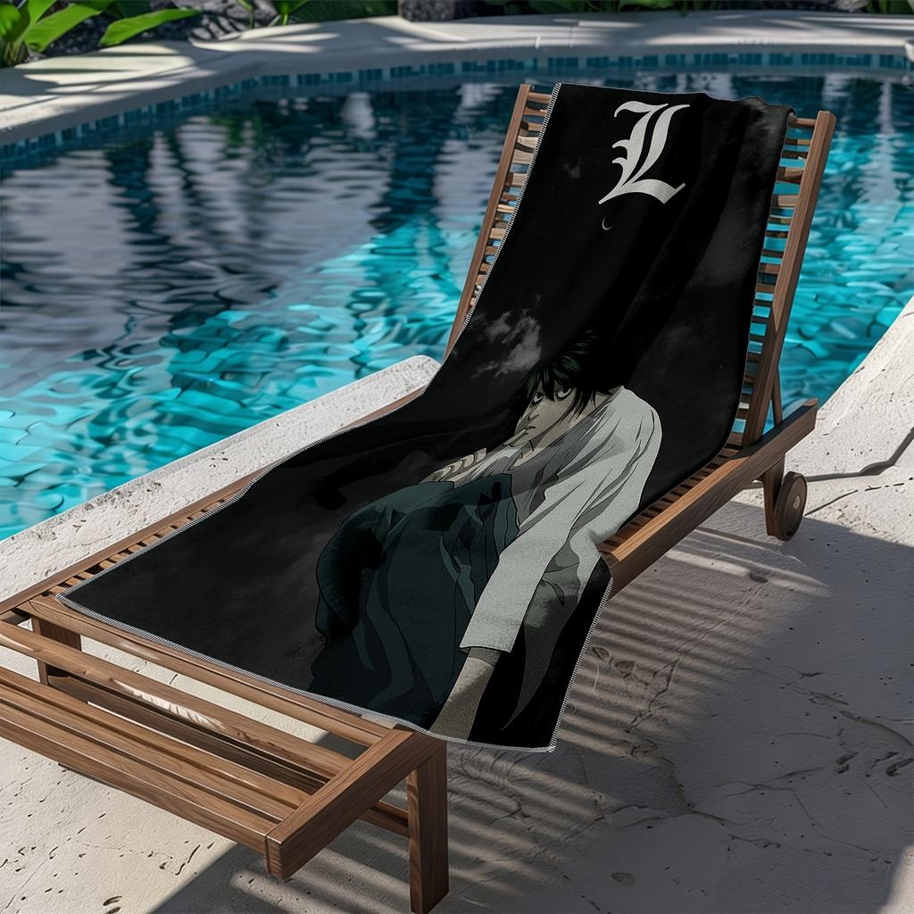 1Pc D-Death Note L Lawliet Microfiber Beach Towel Quick Dry Super Absorbent Sand Free Soft Bath Towels Gym Sports Towel