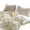 Class A Small Floral Cloud-like Cotton Bedding Set - Includes Duvet Cover, Sheet, Bed Skirt (3 pcs)