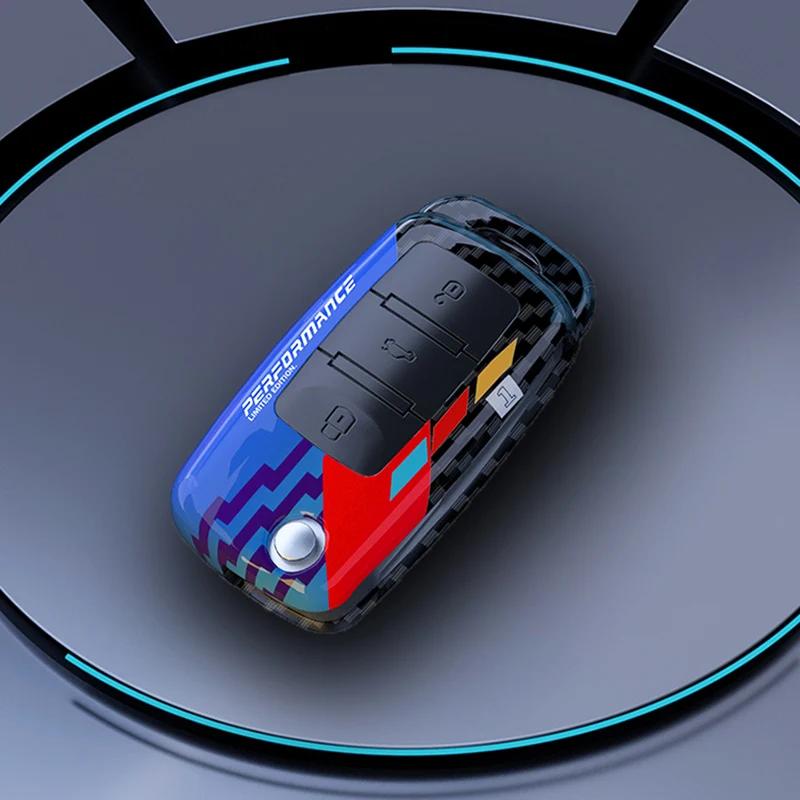 Ochronne Etui na Kluczyk Samochodowy Do Volkswagen Polo Passat B5 Golf 4 5 6 Mk5 Mk6 Eos Bora Beetle Tsi Nowe Etui Pokrowiec z Włókna Węglowego ABS