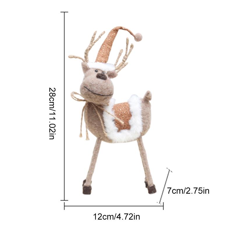 Wind Wool Felt Elk Snowman Doll Desktop Ornament 1PCS Snowman