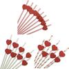 Ecofriendly Heart Card Disposable Paper Straws For Cake And Party Decor