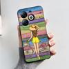 Case For Infinix Smart 8 Back Cover Black Silicon Soft TPU Marble Cover For Infinix Smart 8 X6525 Funda Smart8 Phone Cases Coque