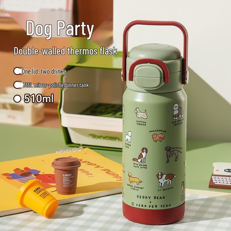Beddybear Dog Party Portable Insulated Flask