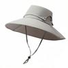 Adjustable Wide Brims Sun Hat For Men With Removable Top Panel Breathable Outdoor Fishing Cap Sun Protections