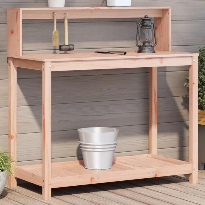 VidaXL Table de Rempotage avec Étagères, Table de Plantation avec Rangement, Banc de Rempotage, Table à Plantes Jardin, Bois 832415