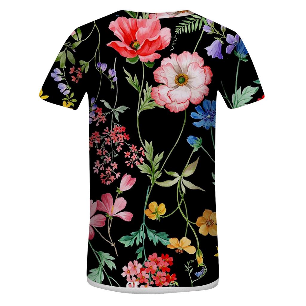 Fashion Plus Size Women's Casual Short Sleeve Round Neck Printed T-shirt With Pockets