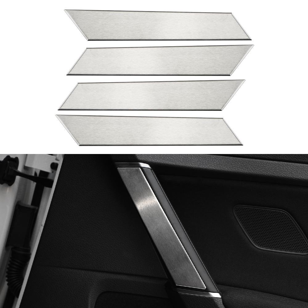 4PCS Stainless Steel Inner Door Handle Trim for VW Golf 7 MK7 2014 2015 Door Armrest Handrail Trim Frame