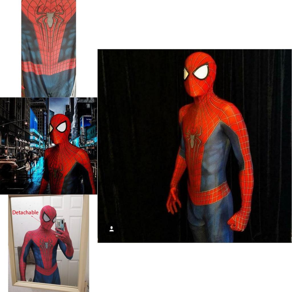 Atmungsaktiver Bequemer Spiderman Zentai Anzug Für Erwachsene Halloween Kostüm