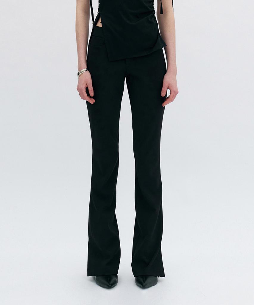 Yunse Sleek Flare Pants (Black)