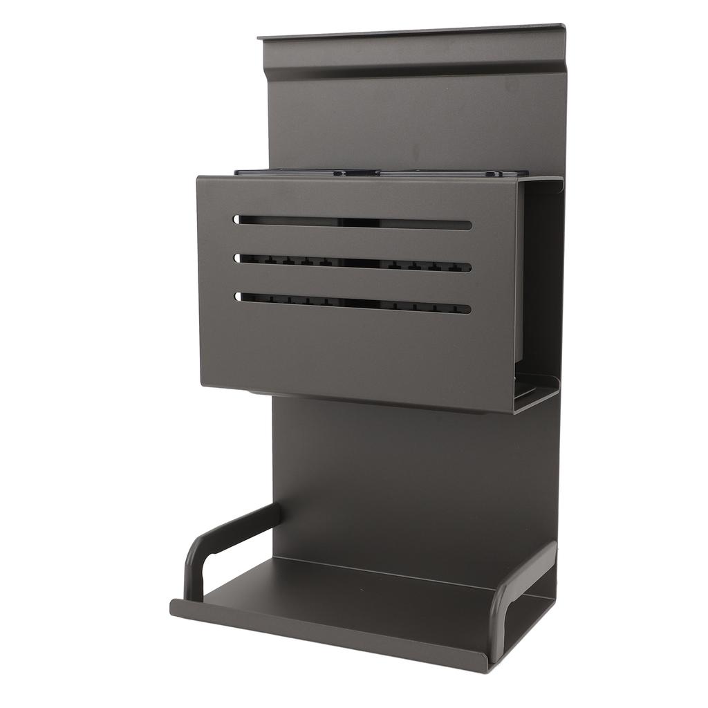 Wall Mount Utensil Rack Grey Aluminum Alloy Easy To Clean Multi Use Wall Utensil Organizer Rack for