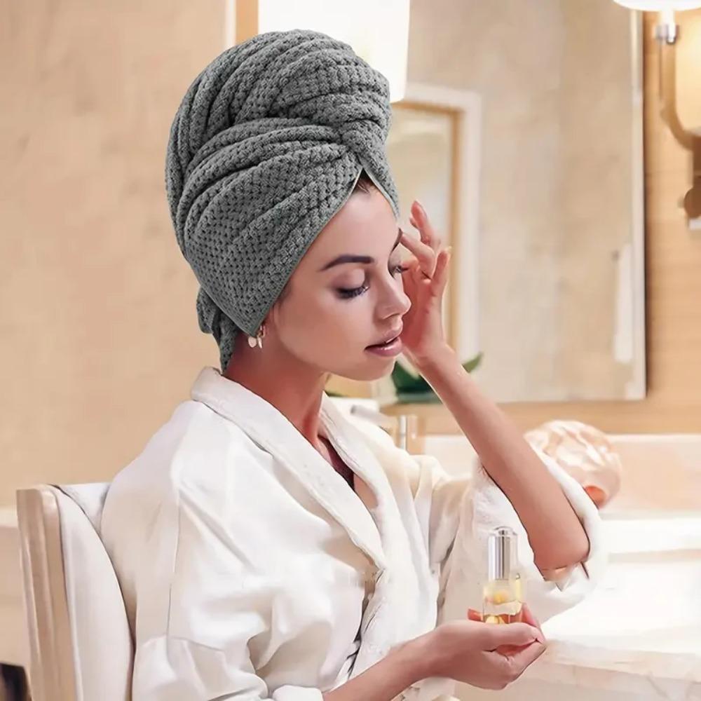 Soft Extra Large Wrap Turban with Elastic Band Quickly Dry Hair Hat Hair Drying