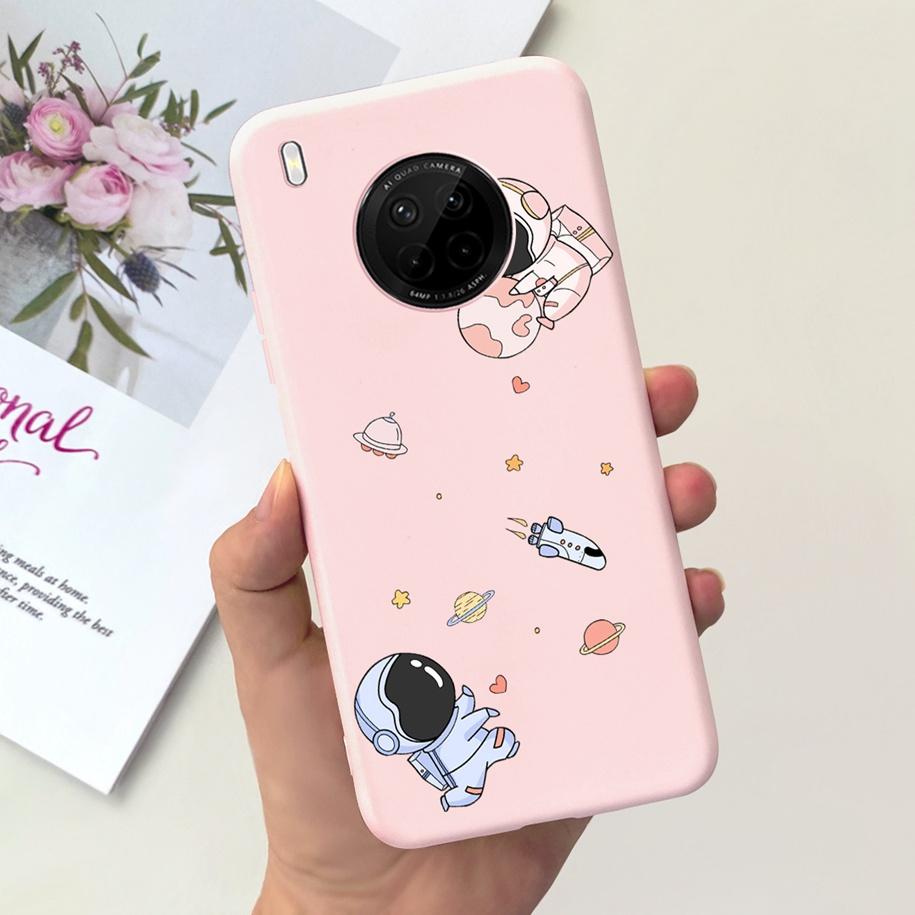 For Huawei Y9a 2020 Silicone Case FRL-22 FRL-23 Cute Astronaut Love Heart Slim Soft TPU Phone Case on Huawei Nova Y9a Y 9A Cover
