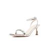 Size 35-40 Rhinestone Women Summer Sandals Female Heeled Sandal 2025 New Ladies Elegant Sandals Woman Dress Shoes
