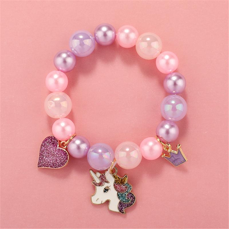 Makersland Cute Popcorn Beads Bracelet Friendship Glass Bracelets For Girls Star Moon Cloud Flower Zircon Accessories Wholesale
