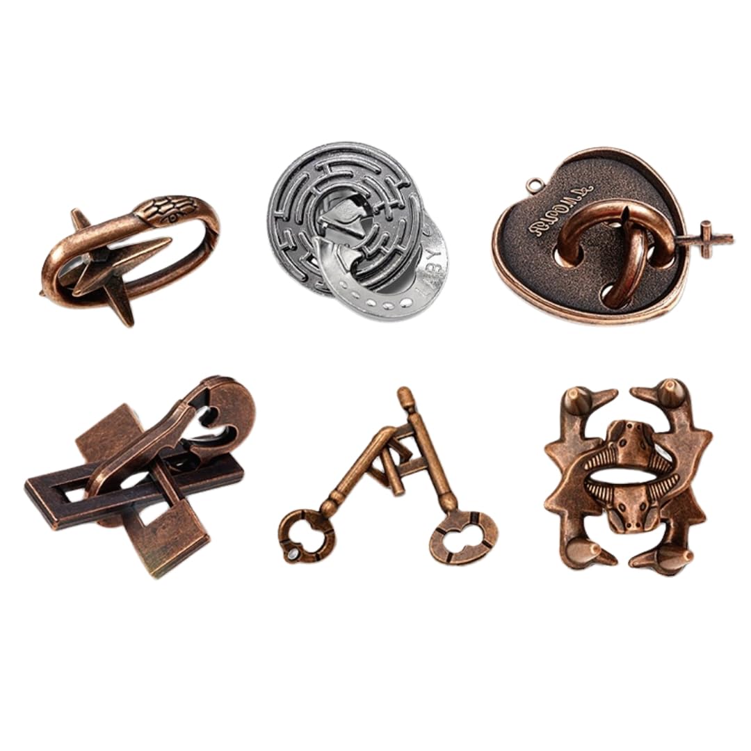 

Набор колец-головоломок «Афина», набор из 6 штук для взрослых и детей, убийца времени, кольцо-пазл, тренировка мозга, развивающая игрушка, тип А (Тип А)