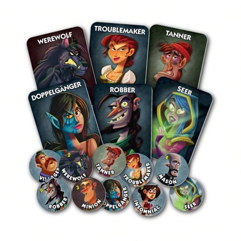 One Night Ultimate Werewolf Board Game, Card Game | Board Games | 3-10 Players | Game Time Is 10 Minutes, Suitable As A Gift.