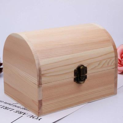 New 1/3Pcs Jewellery Keepsake Pine Plain Storage Wedding Wooden Arched Hinged Boxes Practical Decorate Wooden Box Trinket