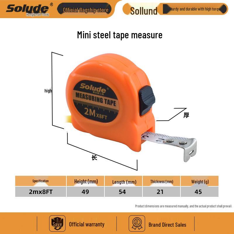 

Solund Thickened Stainless Steel Self-Locking Measuring Tape: 3m, 5m, 10m for Woodworking