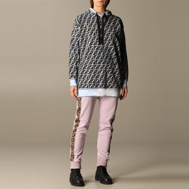 (WMNS) FENDI Roma Joshua Vides Hoodie Light Blue Women's FS7263AC6FF1B64