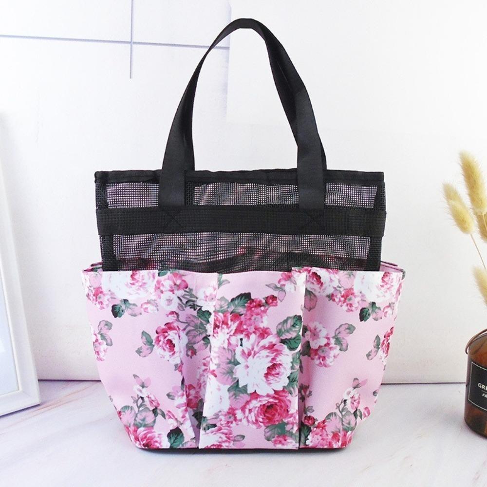 

Flower Printed Handbag Portable Bath Bag New Swimming Storage Bag Unisex 4