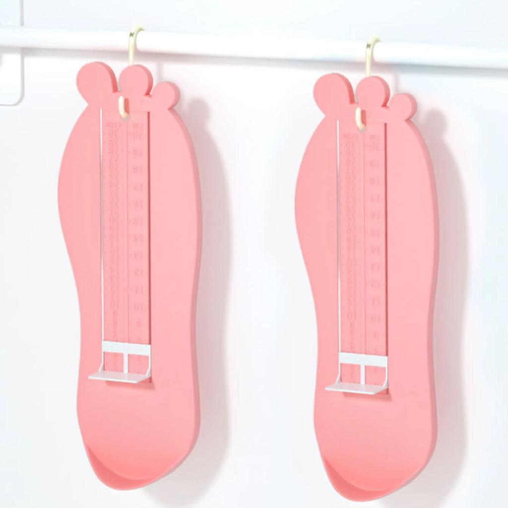 1 stk. fotlinjal for baby, fotlengdemåler for barn, barneskokalkulator for barn, spedbarnssko, beslag, måleverktøy