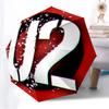 1pc U2 Music Band [Automatic Folding Umbrella] Durable Iron Frame & Rod, Portable Folding, All Seasons, Home Travel Outdoor, Makes a Great Holiday Gif