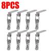 8/2PCS 90 Degree Duck-mouth Buckle Hook Lock Silver Metal Spring Hasp Latch Catch Clamps Wooden Box Loaded Draw Clasp Hardware 4
