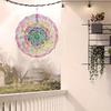 Vibrant Graffiti Art Mandala Wind Spinner Colorful Metal Garden Decor with Floral Patterns Kinetic Yard Art for All Seasons Indoor Outdoor