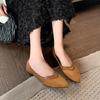 2025 New Spring  Autumn Women Solid Color Fashionable and Comfortable Slip-on Pointed Toe Flat Shoes Fashionable Women's Shoes