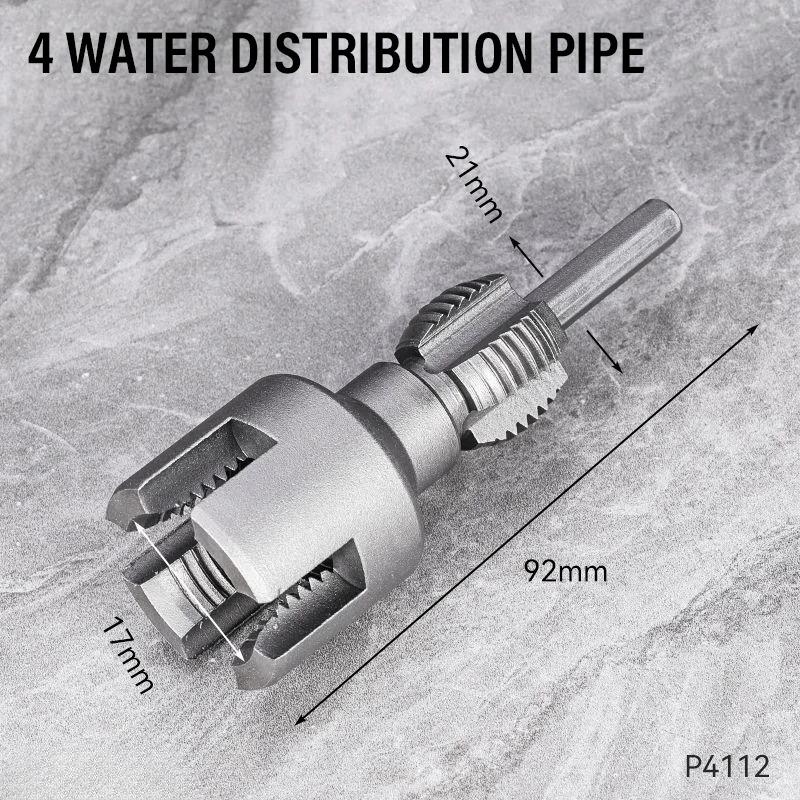 Electric Drill Compatible Water Pipe Threading Tool  Multifunctional Screw Extractor Kit 4/6 Points Threader Thread Repair Extractor Remover Broken