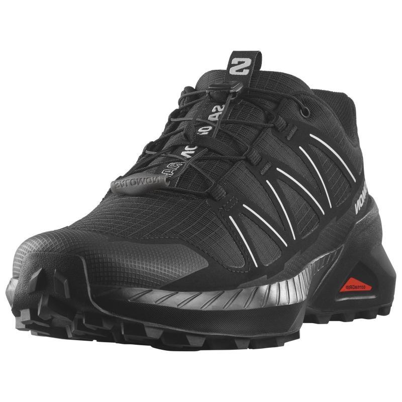 SALOMON Abrasion Resistant Low Top Trail Running Shoes Men's Black Gray Sneakers 475145