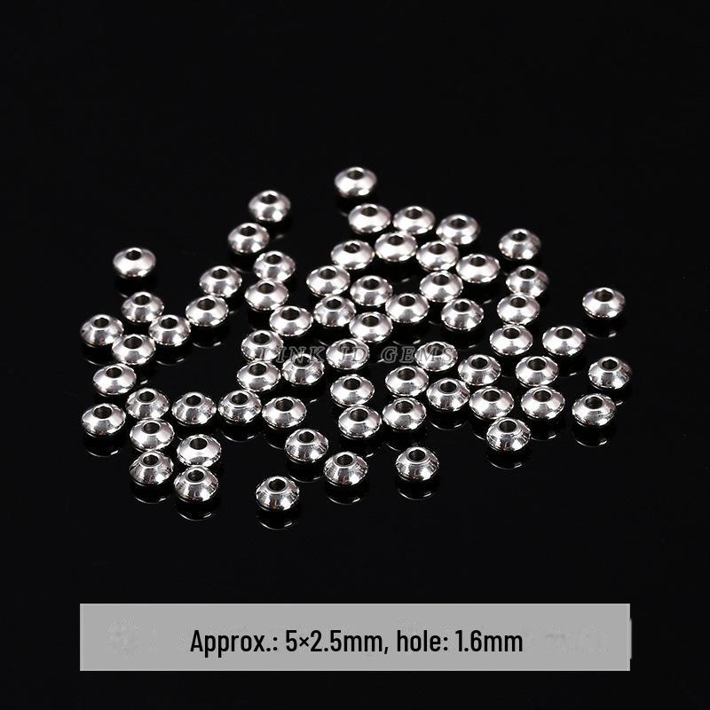 Jingde Stainless Steel Hammer Bamboo Tube Spacer Beads & O Buckle DIY Jewelry Accessories.