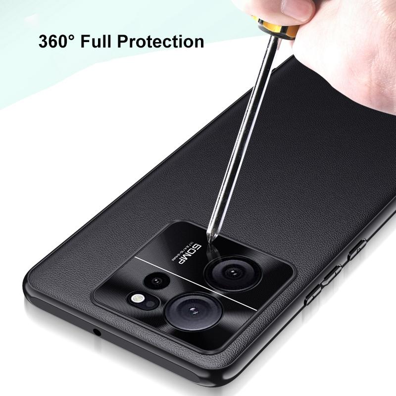Luxus-PU-Ledertasche für Xiaomi Mi 13T Pro Mi13T Metalllinsenschutz Matte Rückseite für Redmi K60 Ultra Shell