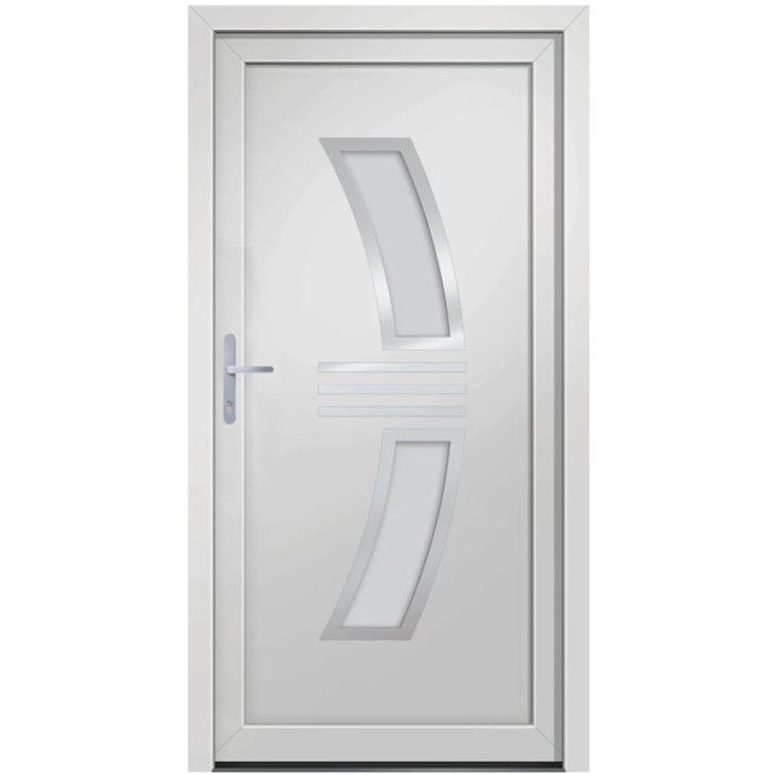 VidaXL Porte d'entrée Blanc 98x200 cm PVC 3187922