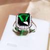 Classic Fashion Retro Ladys Engagement Ring with Colorful Zircon Fashion Pink Blue Green Girls Ring