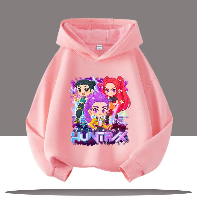 Y2K KPop Demon Hunters Hoodies Teenage Girls Boys Rumi KPop Demon Hunters Hoody Autumn Casual Long Sleeve Children's Clothing