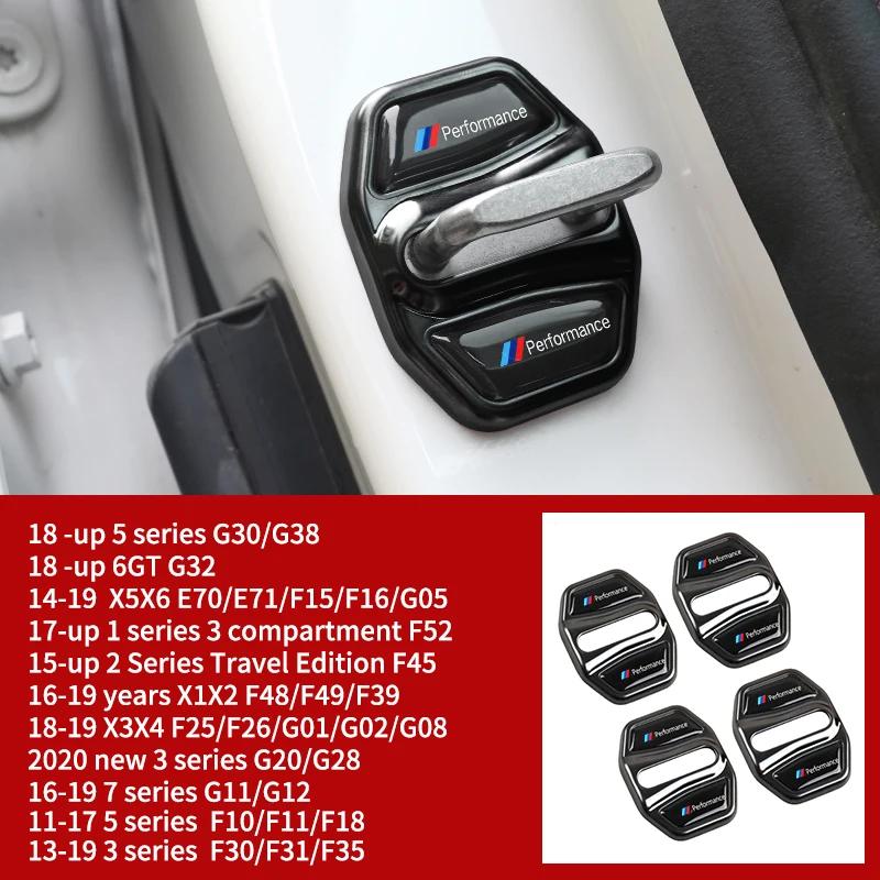 

Car Sticker 2025 Hot 4Pcs Car Door Lock Cover Auto Protection Case Accessories For Performance BMW E46 E90 E60 F30 F10 E39 E36 F