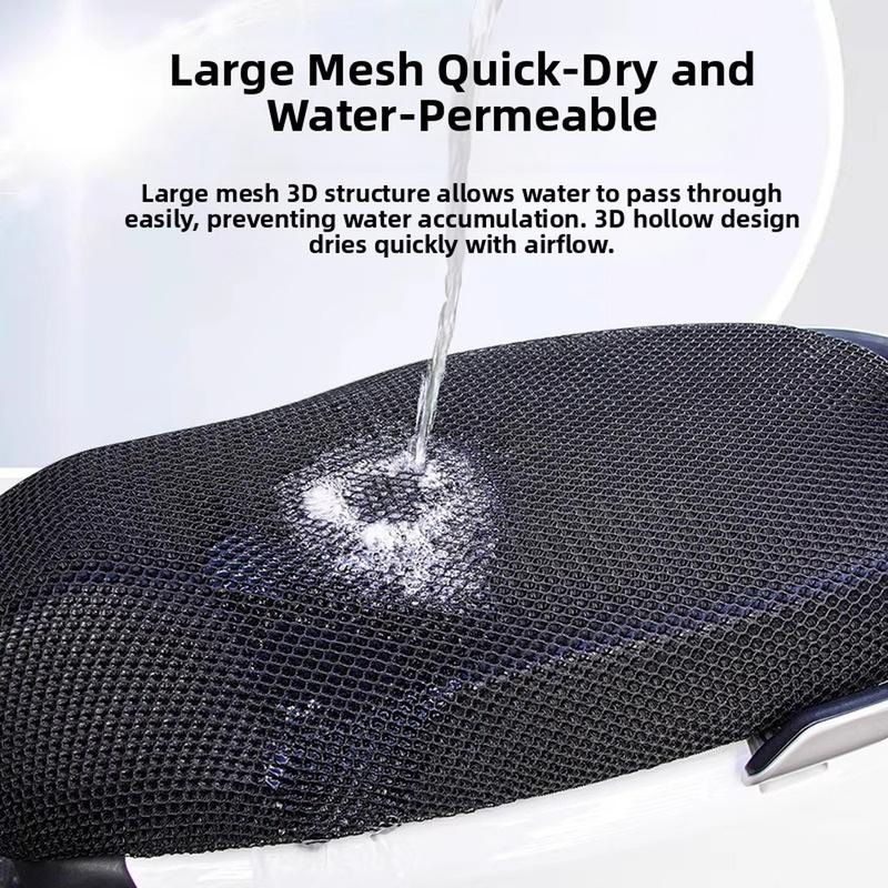 Motorcycle Breathable Mesh Protecting Cushion Seat Cover Heat ulation Air Pad Cover Anti-Slip Sunscreen Shock Absorption