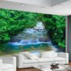 Wasserfall Tapete Fließendes Wasser Goldfisch Foto Wandbild Natur Landschaft Wandmalerei Heimdekor Wandpapier