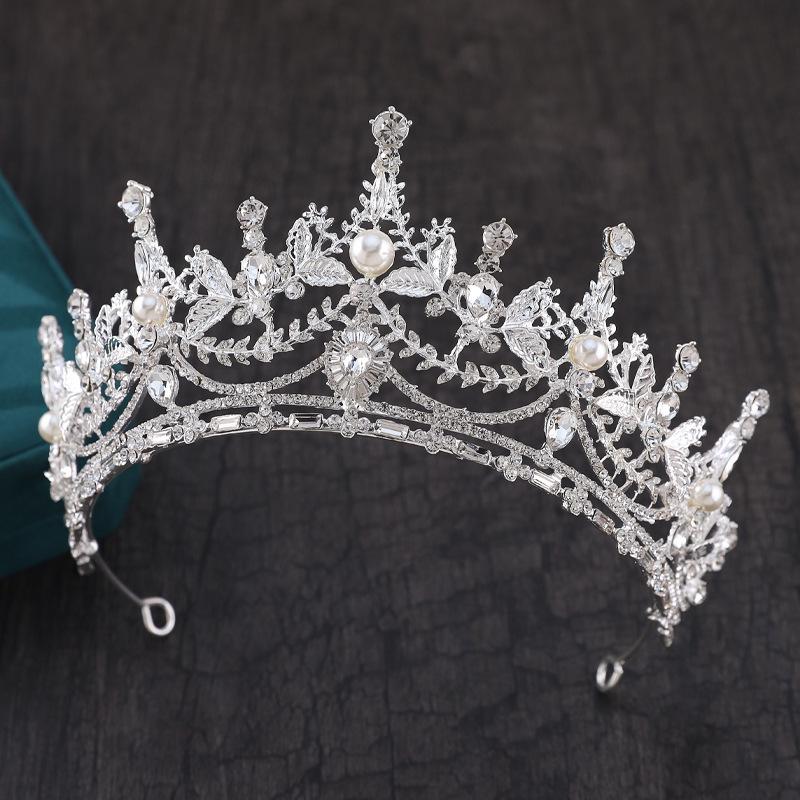 Elegant Pearl & Rhinestone Bridal Crown - European & American Fashion Hair Accessory for Weddings, Birthdays, and Evening Wear
