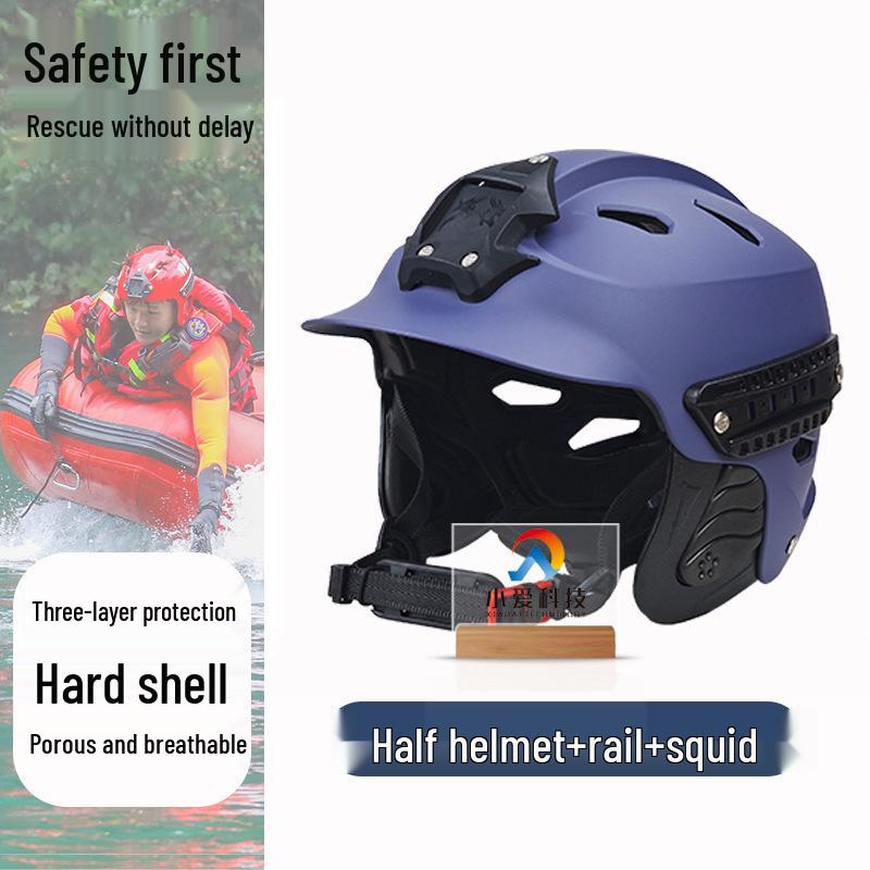 Marine Safety Helmet: Breathable, Impact-Resistant Full Face Protection for Water Sports and Flood Area Rescue.