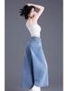 Women's Light Wash Wide-Leg Denim Pants - Spring/Summer 2026, Nine-Tenths Length, Loose Fit