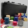 Texas Hold'em High-End Ceramic Poker Chip Set with Professional K Box for Card Rooms