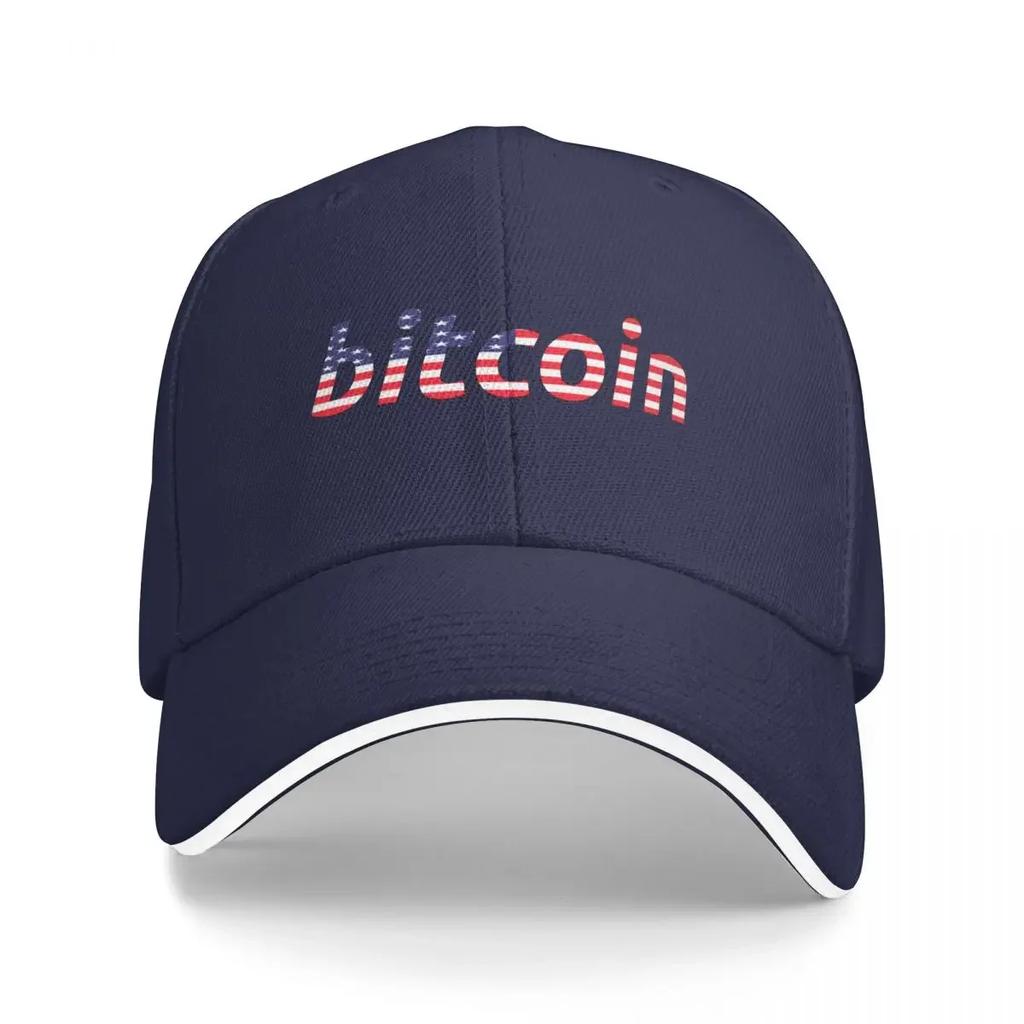 Bitcoin typography United States of America Baseball Cap golf hat genuine Military  Man Ladies Mens