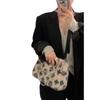 Autumn and Winter Leopard Print Fur Chain Bag Versatile Fluffy Bag Soft One-shoulder Plaid Crossbody Bag