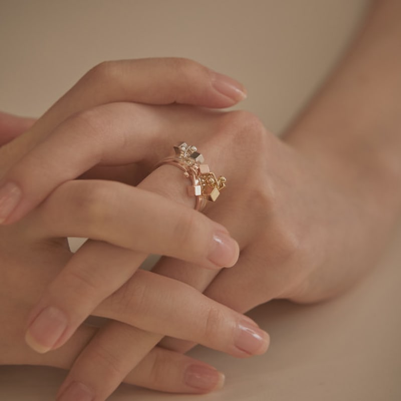 BONAFIDE JEWELRY Cross Ball-Up Ring