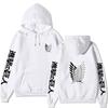Attack on Titan Hoodie Unisex Fleece Sweatshirt Eren Mikasa Levi Character Print Autumn Winter Casual Pullover